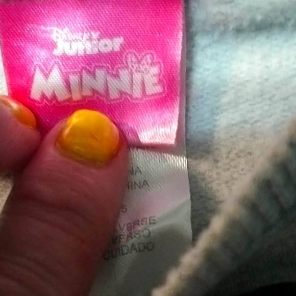 Disney Junior Minnie long sleeve sweatshirt with two front zippers. - Picture 2 of 2